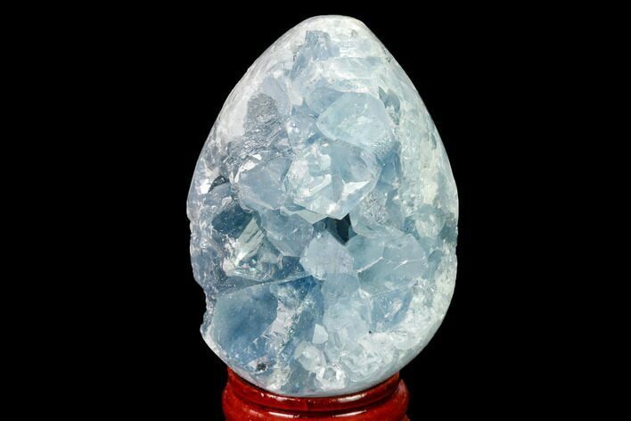 Crystal Filled Celestine (Celestite) Egg Geode - Madagascar #172683